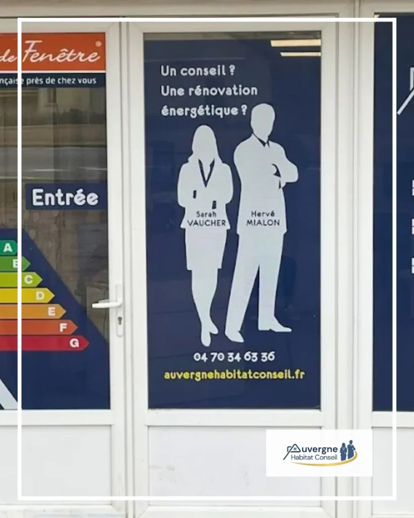 Vitrine de l'agence Auvergne Habitat Conseil